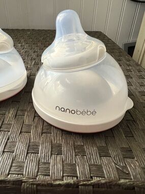nanobébé White & Pink Baby Bottle Nipple Cap